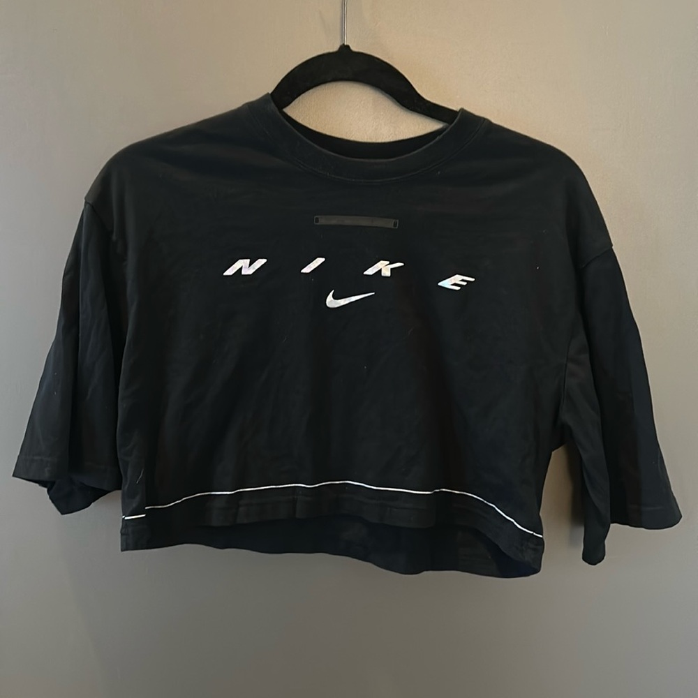 Nike Metallic Logo Crop Top
